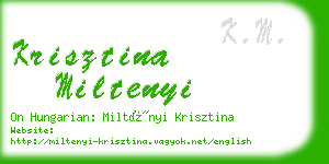 krisztina miltenyi business card